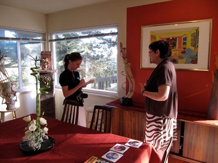Janette being interviewed by Laura Callahan Photo of Janette being interviewed by Laura Callahan